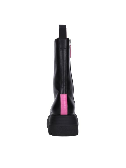 Stivaletti Dede 020 in pelle 3JUIN | DEDE 020 KOMBAT OXFORDNERO-ROSA